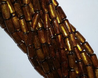 Golden Coral Beads - 8 x 16 mm