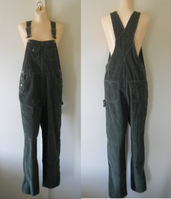 Overalls Womens Overalls Army Green Overalls by ShineBrightVintage
