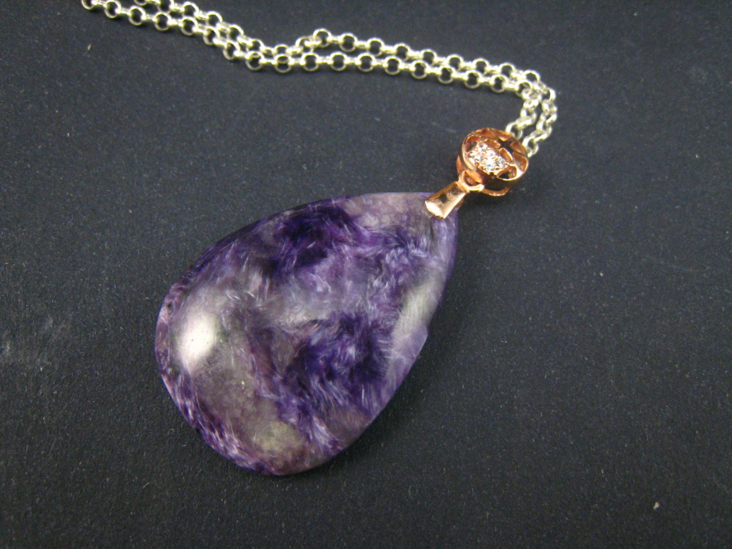 soul stone,charoite pendant | easasa