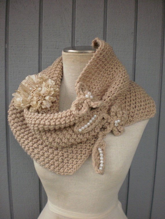 Knit scarf chunky scarf hand knit scarf winter scarf