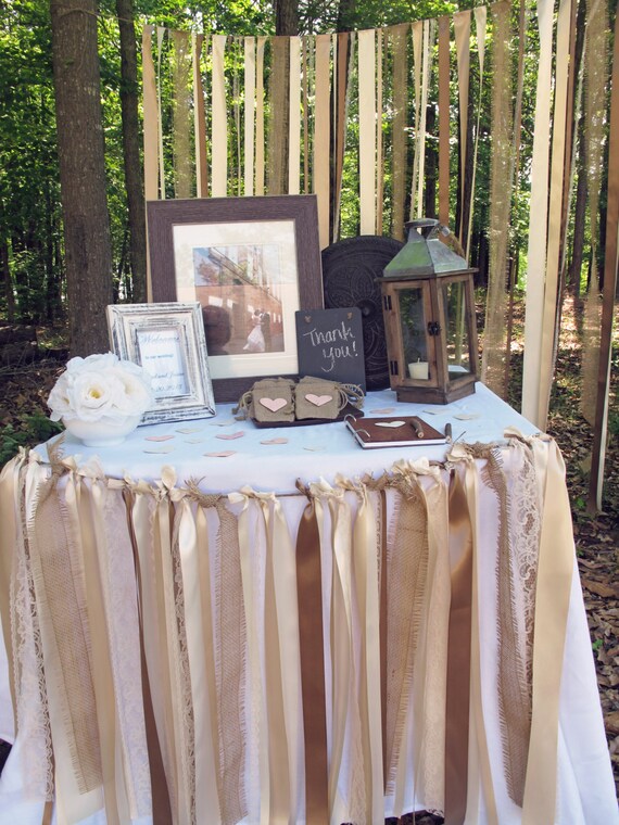 SALE Ribbon Table Garland Custom Table Skirt