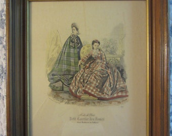 Modes De Paris... Petit Courrier Des Dames... Framed Picture