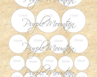 Asst Circle TEMPLATE Instant Digital Download Includes 12mm 1/2 inch ...