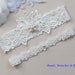 Wedding Garter Set, Off-white Wedding Garters with Pearls, Bridal Garter Set, Toss Garter, Garters in Handmade