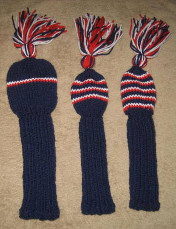 Items similar to Golf Club Head Covers, Hand Knit on Etsy