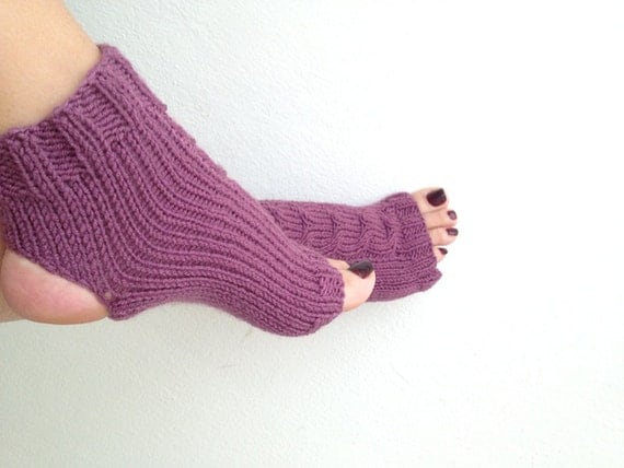 Items similar to Purple toeless yoga socks ,socks,pilates,flip flops ...