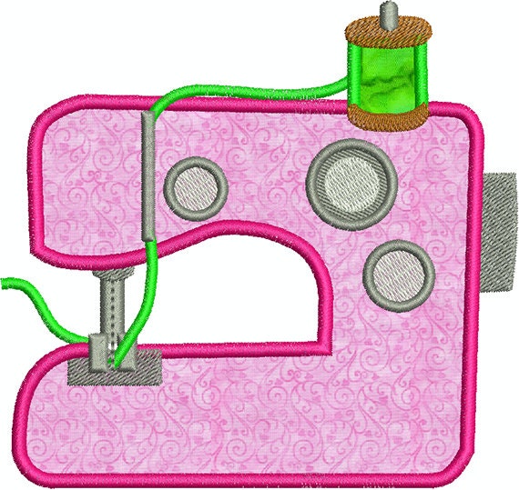 Items similar to Sewing Machine Machine Applique Embroidery Design