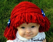 Raggedy ann wig, Halloween Costume, Baby wig, baby costume, Raggedy ann costume, girl pageant costume, baby hats, photo prop