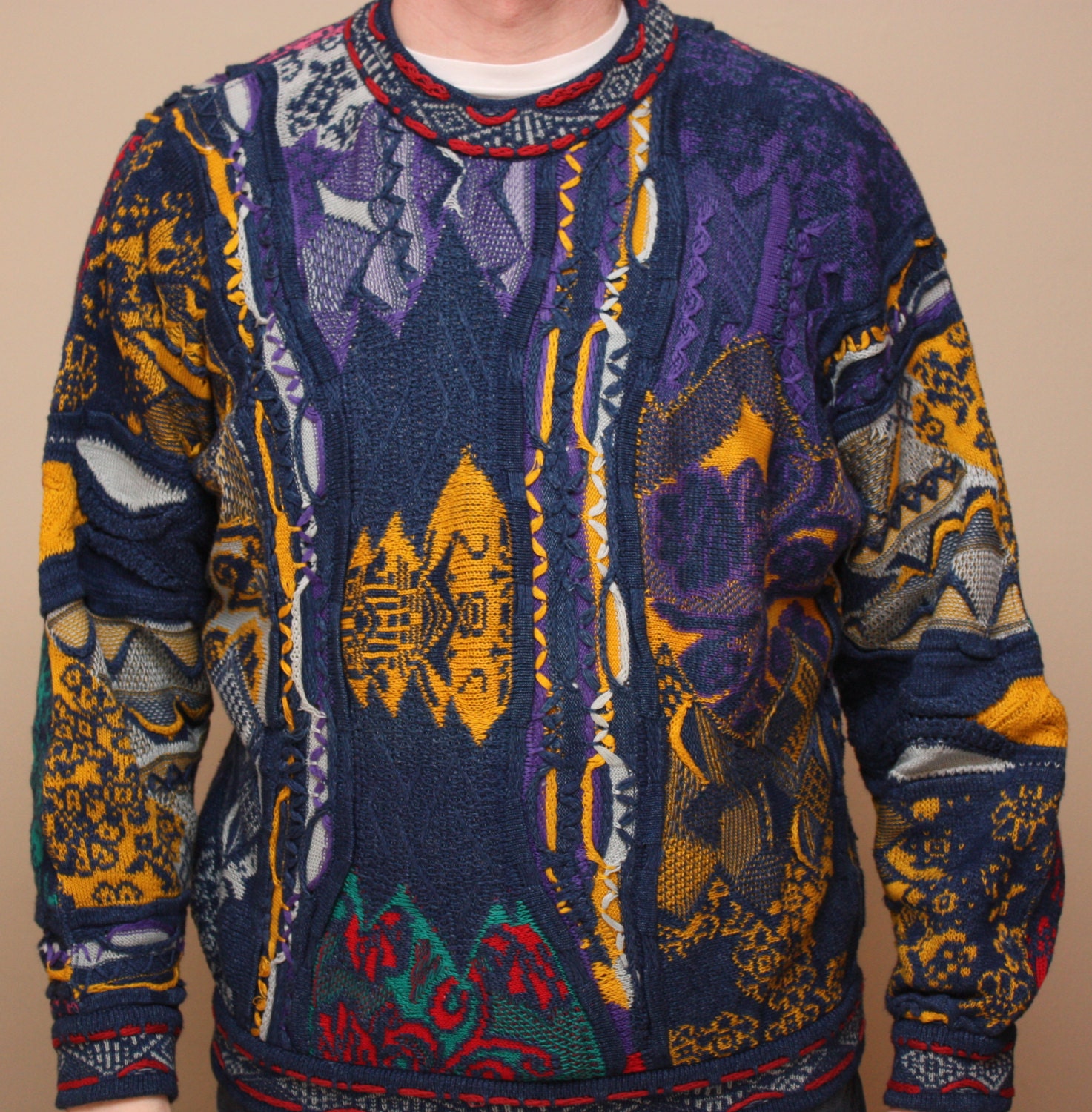 Classic Vintage COOGI BLUES Sweater Men's Small