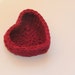Custom Order 5 Cotton Heart Baskets in Deep Red