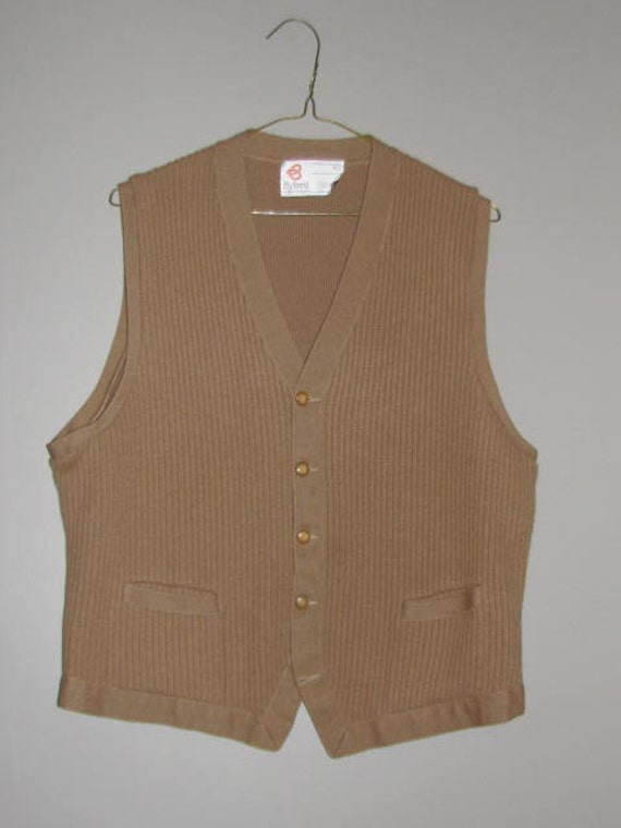 BYFORD ENGLAND Vest // Brown Camel Tan Mens by TheGirlSaidYes