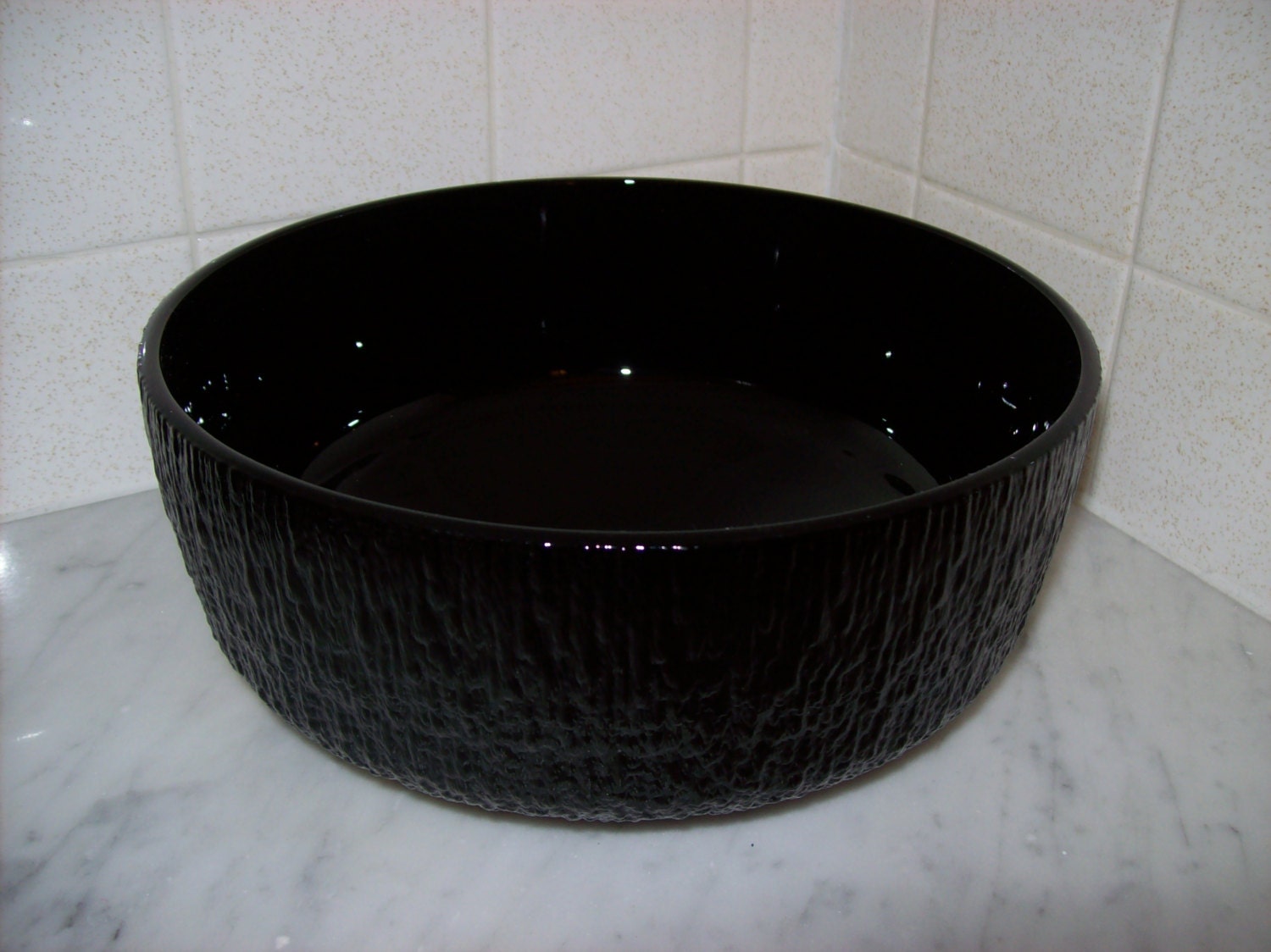 Black Tiara Indiana Glass Salad Bowl Haute Juice