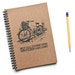 Bicycle Notebook Not All Those Who Wander Are Lost Hand Stamped Spiral Journal