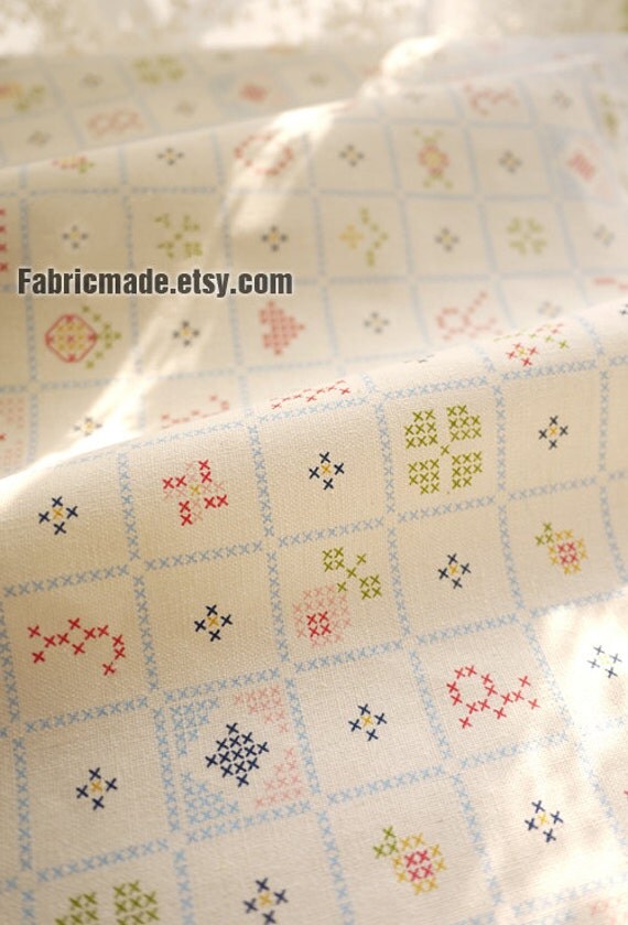 Korean Fabric Cloth Natural White Cotton Linen Fabric With