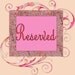 Reserved Listing for Sharon - Please do not purchase unless you are Sharon