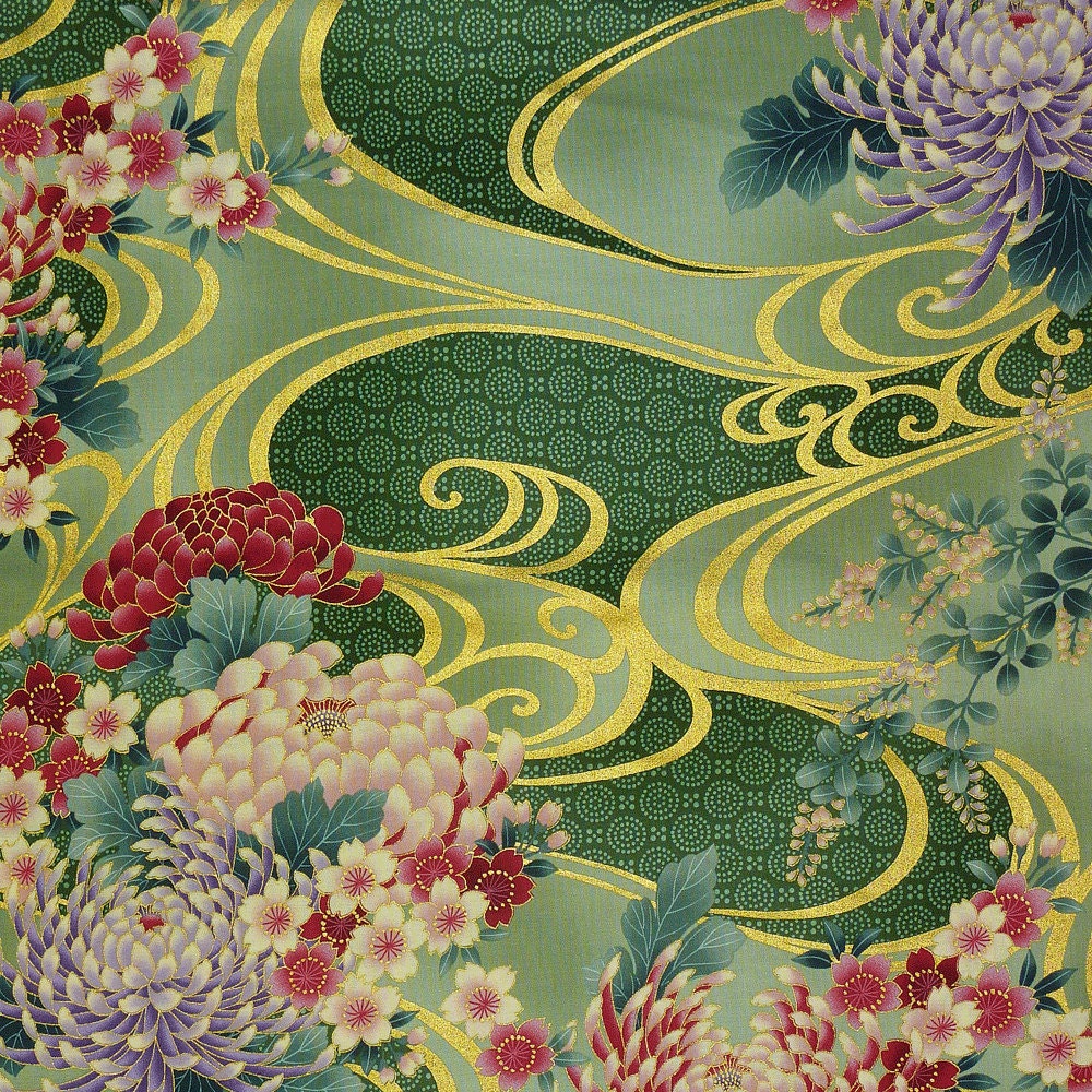 Hanami by Hoffman Fabrics H8709 Oriental Cotton Print Fabric