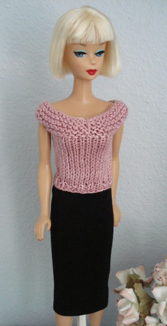 Handmade clothes Hand knitted Barbie Vintage cotton
