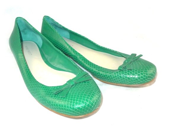 emerald green ballet flats