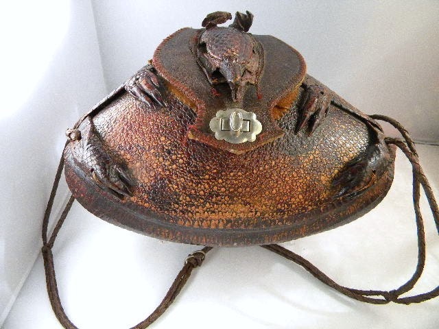 Vintage Armadillo Leather Purse