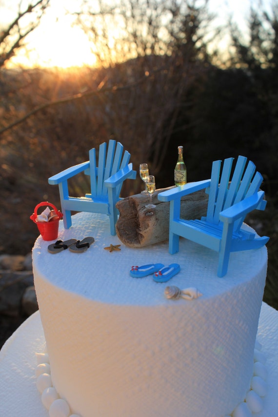 Beach Theme Wedding Cake Topper BASIC SET ONLY Classic