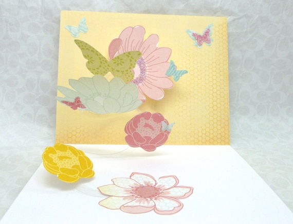 Handmade Get Well Soon Pop Up Card with Flowers