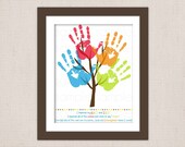 DIY Children's Pre-School Graduation Handprint Tree Keepsake Art Print Printable PDF Il_170x135