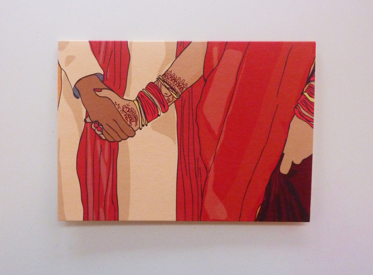  Indian Wedding Greetings Card Traditional Ceremony Couple