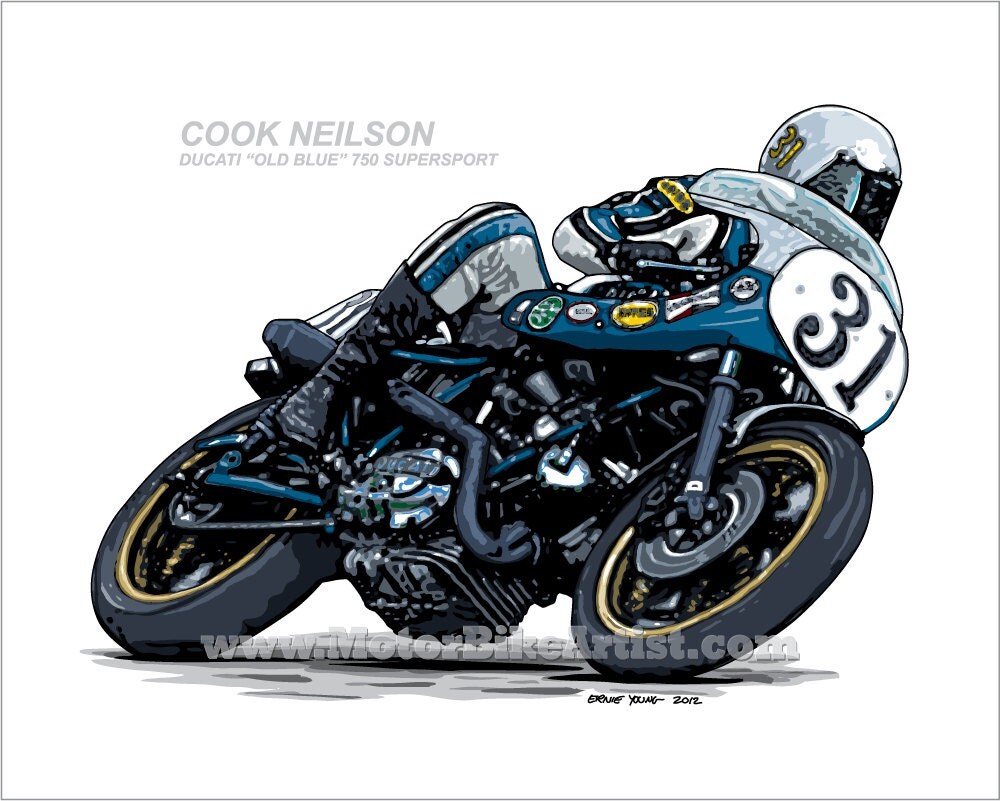 Vintage Motorcycle Drawing