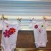 Custom Baby Shower Onesie Banner, Fabric Banner, Baby, Boy,Girl, Twins, Unisex