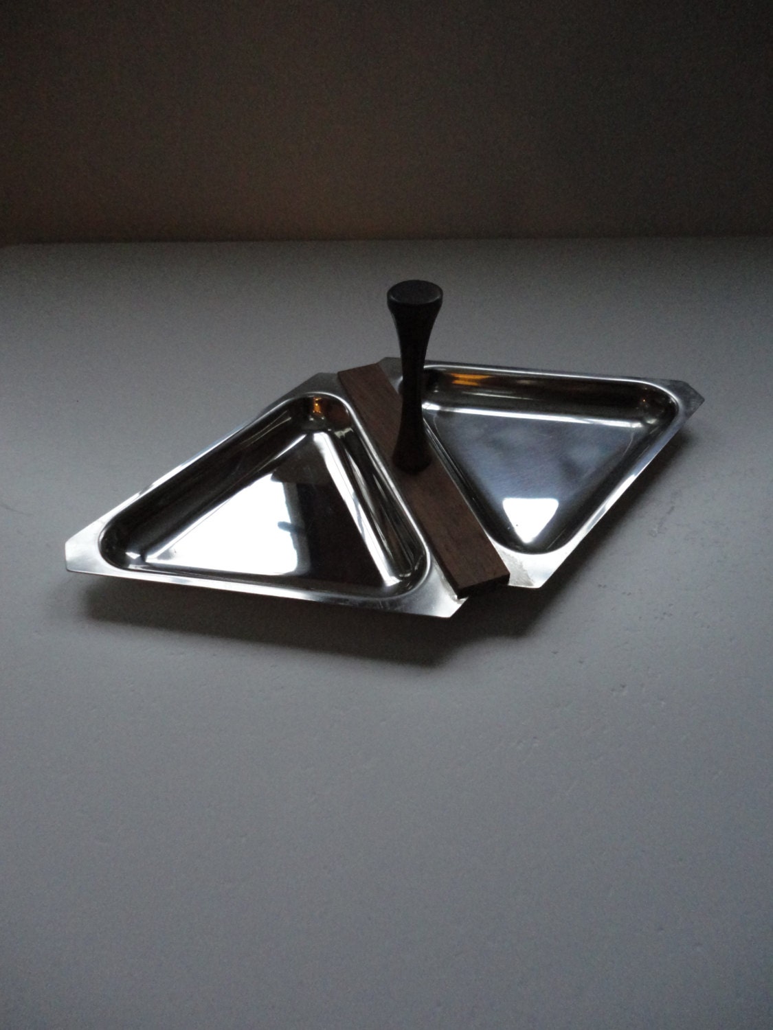 Vintage Mid Century Stainless Steel Olive Pickle Tray Made in Denmark