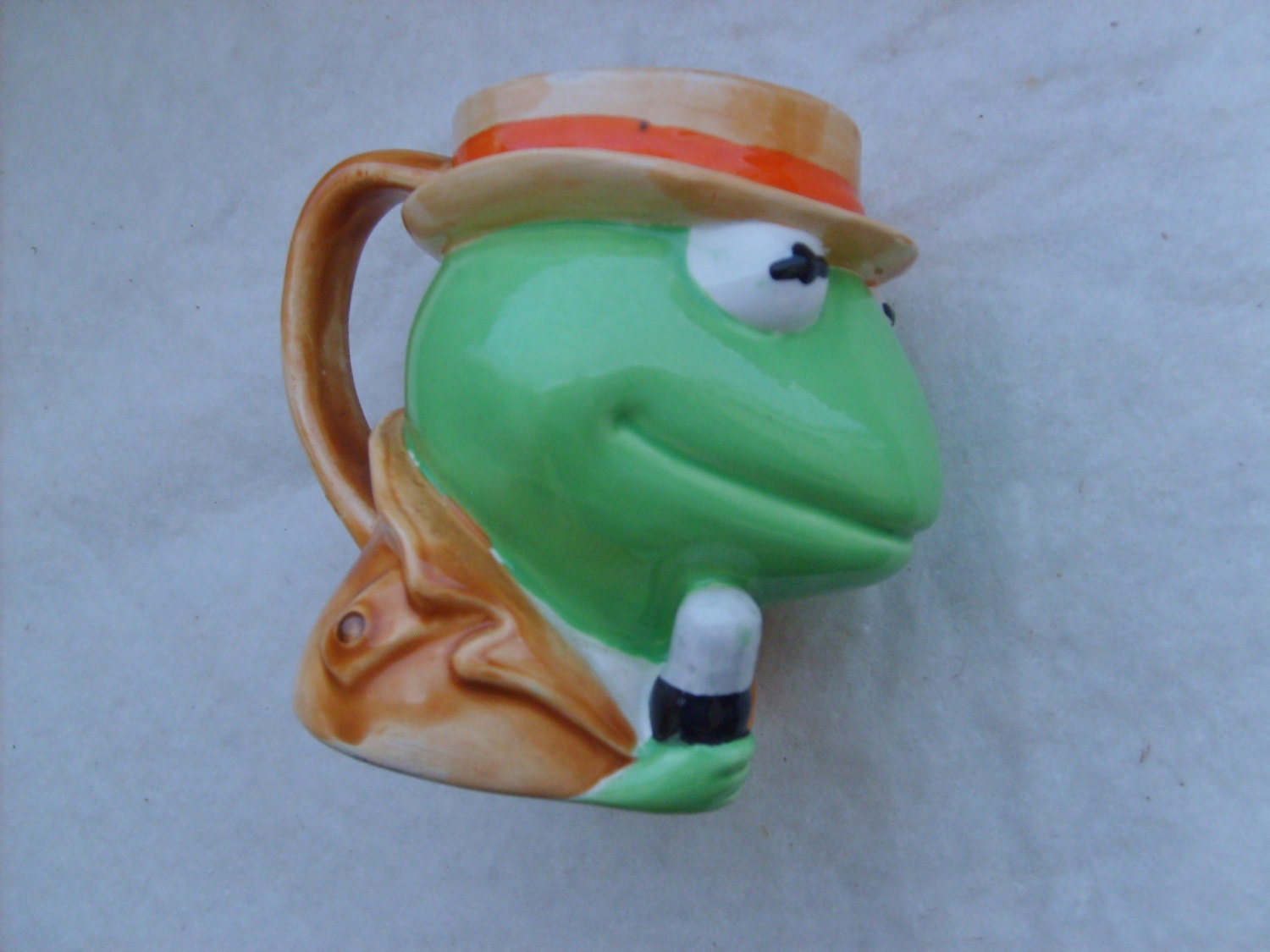 1980's Kermit the Frog Muppet News Reporter Mug