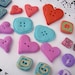 handmade buttons - coral, mint, blue, lavander, pink... - set of 20