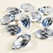 Briolette Crystal Beads 11x5mm Medium Blue Top Drilled Chinese Faceted Teardrop Drop Crystal Beads 10 Loose Beads per Pack