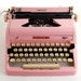 Pink Typewriter, Royal Quiet De Luxe, 1950s