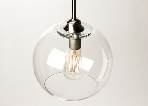 Pendant Light Fixture Edison Bulb Large Globe by DanCordero