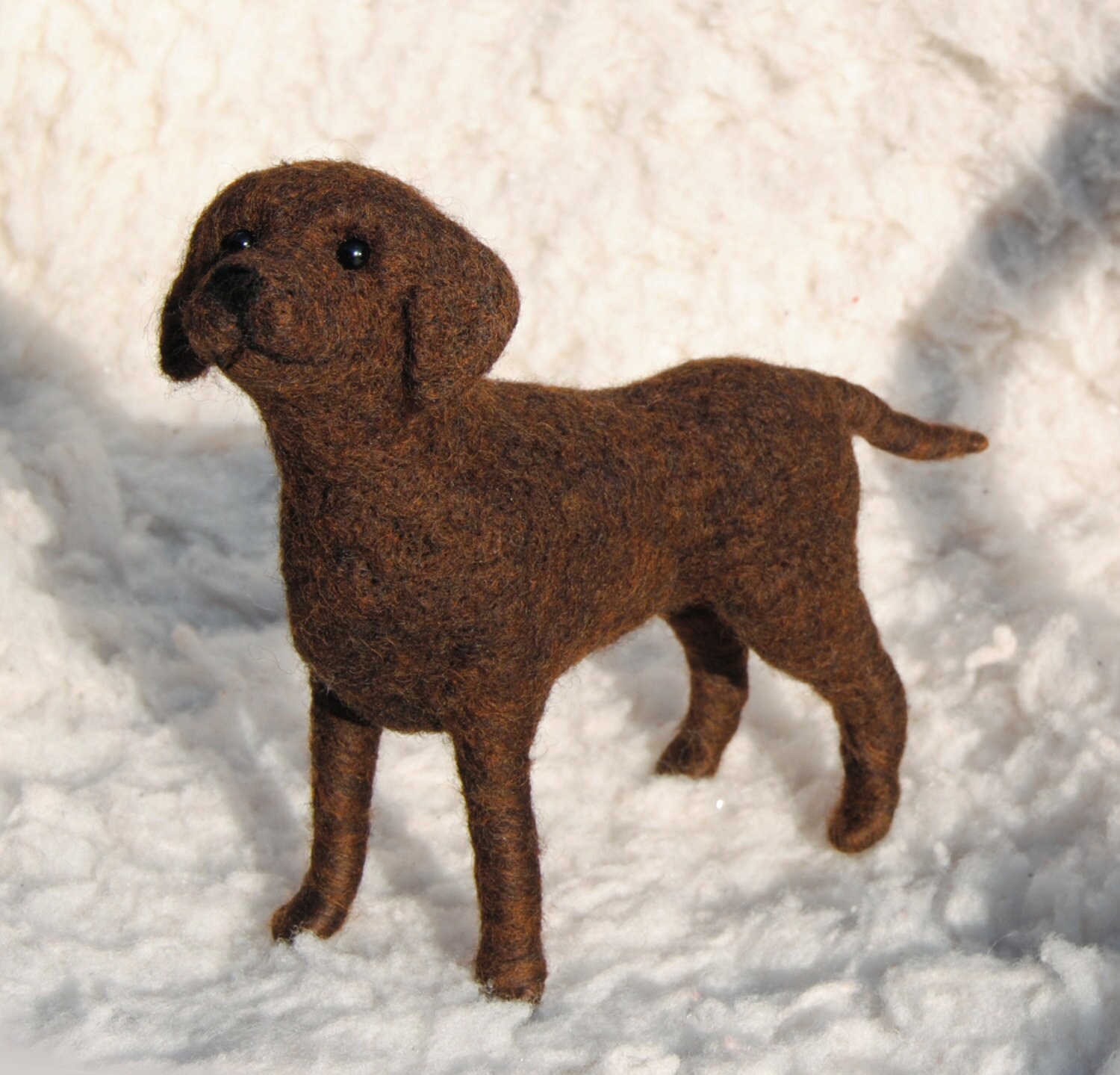 Needle Felted Chocolate Labrador READY TO SHIP