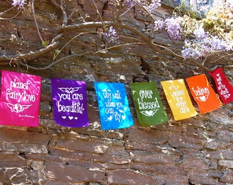Rainbow fairylove prayer flags / bunting