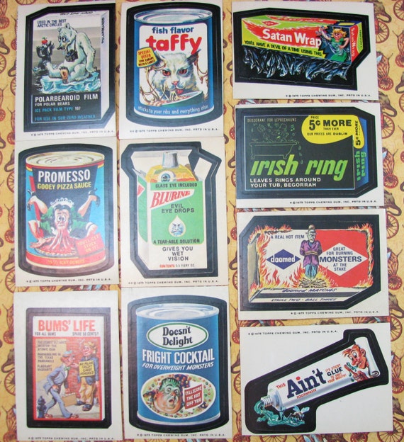 Vintage 1975 Topps Chewing Gum Wacky Packages by CarnivalCrate