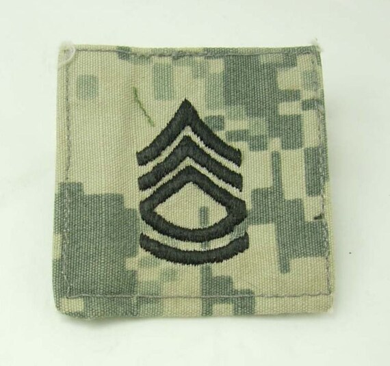 Vintage ACU E7 Rank Patch Velcro US Army by NeatstuffAntiques