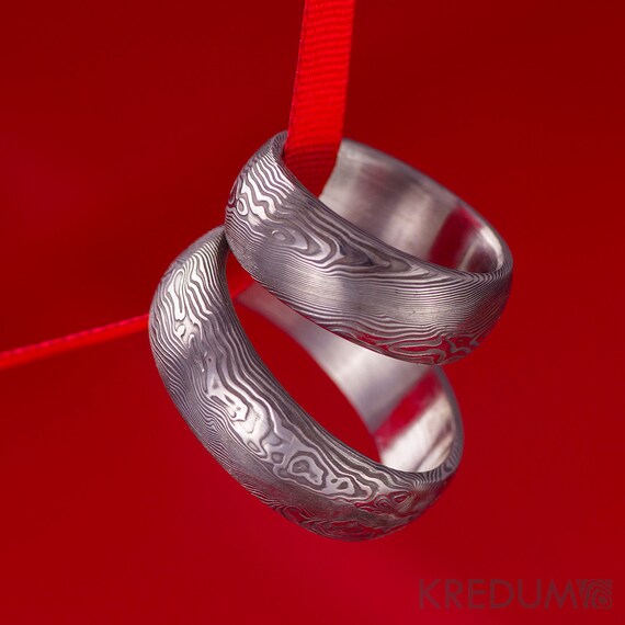 Custom Wedding Ring, Womens or Mens Ring - Hand forged Stainless ...