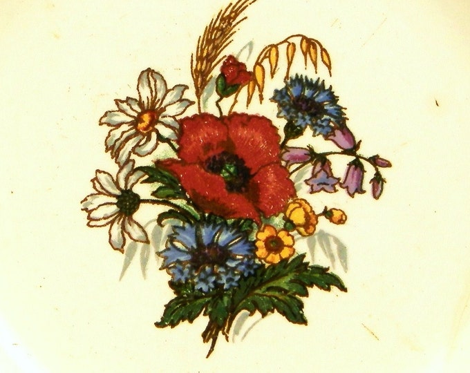 Antique French Dessert Plate Ceramic Plate Wild Flower Motif / French Country Decor / Ceramics / French Country Decor / Vintage Home / Retro Antique French Dessert Plate Ceramic Plate Wild Flower Motif / French Country Decor / Ceramics / French Country Decor / Vintage Home / Retro