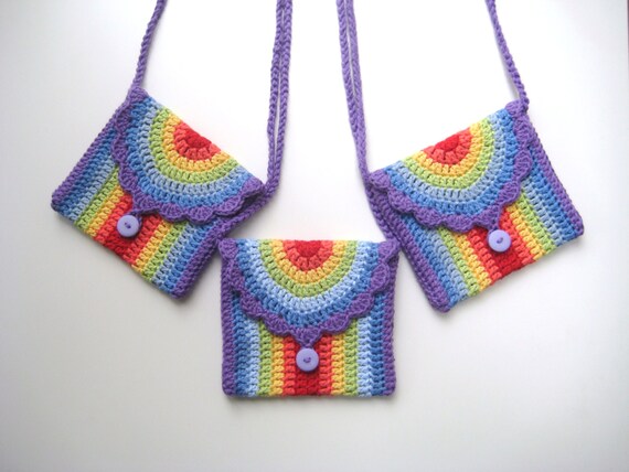 Crochet bag Pattern Rainbow purse bag INSTANT DOWNLOAD PDF ...