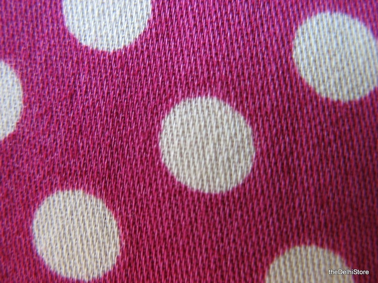 Extra Wide Cotton Sateen/Satin Fabric Polka Dot by theDelhiStore