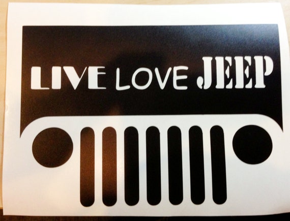 Download Jeep Grille Live Love Jeep car decal vinyl