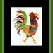 Rooster collage, Original, Chicken art, Modern rooster kitchen art, Farm nursery art, Kids animal art, Colorful rooster, Whimsical rooster