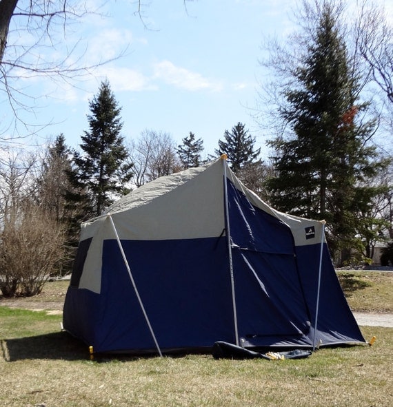 Vintage 1980's White Stag Canvas Camping Tent by TheDooWopShop