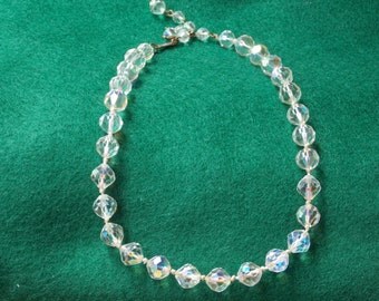 Vintage Laguna Aurora Borealis Crystal Necklace
