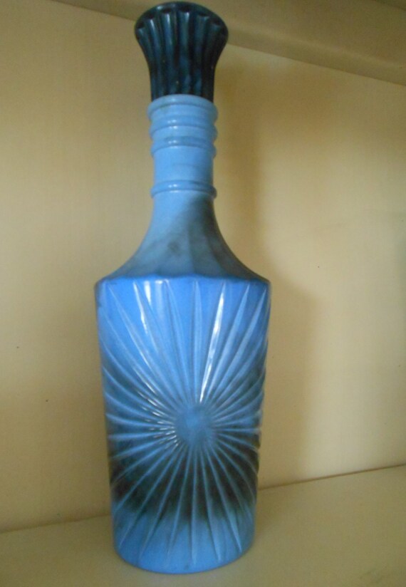 Vintage Jim Beam Liquor Bottle Decanter Sunburst Design Milk