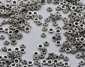 Pewter Bead Caps, 25 Pewter Bead Caps, Tibetan Silver Spacers, 6 mm X 2 mm