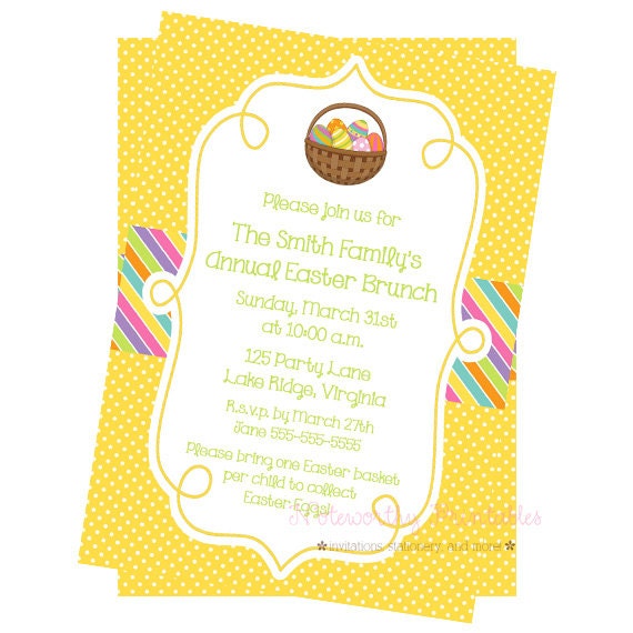 Printable Easter Brunch Invitation Il_570xn